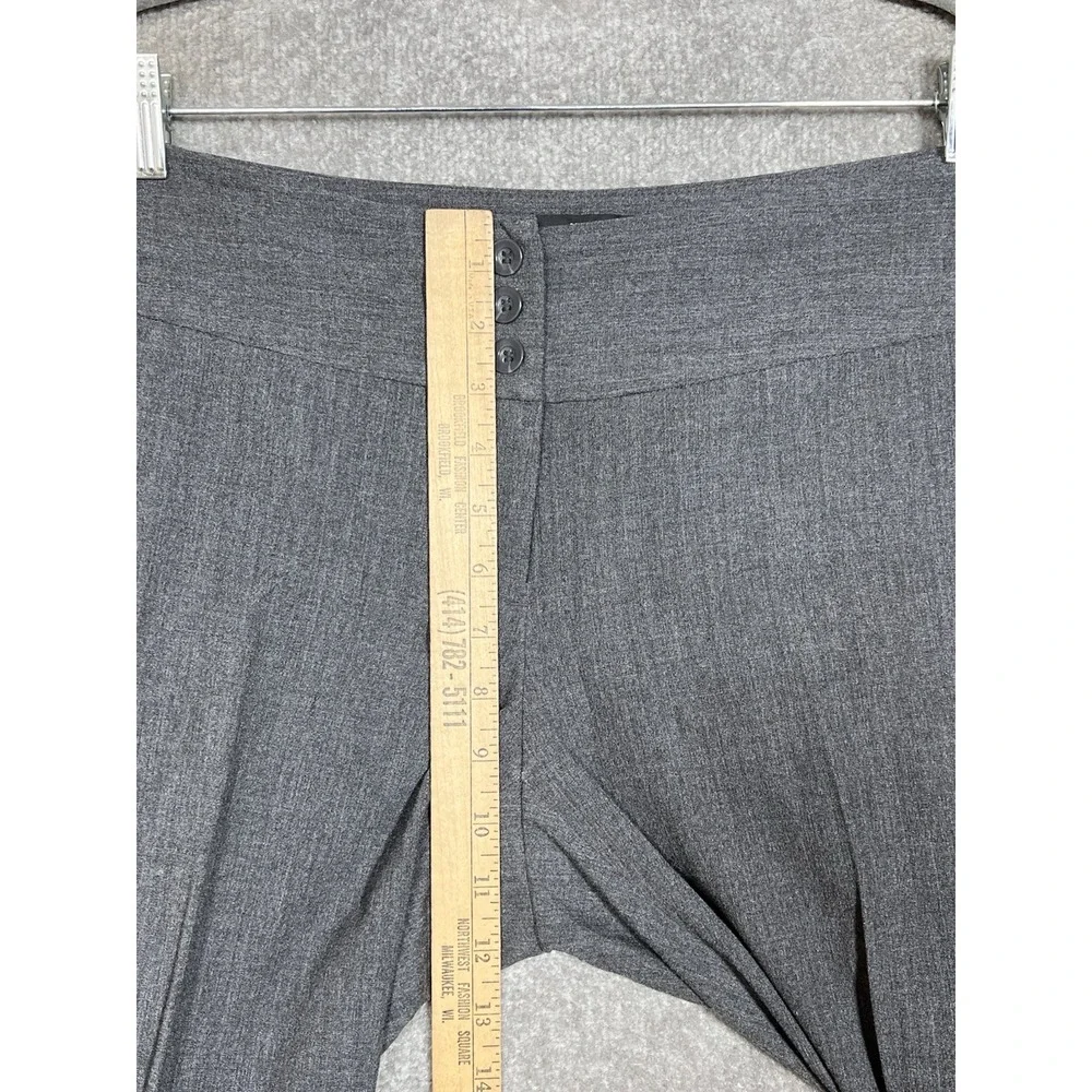 Style & Co Petite Stretch Flare Dress Pants Womens Sz 4P Gray Back Pockets Y2K